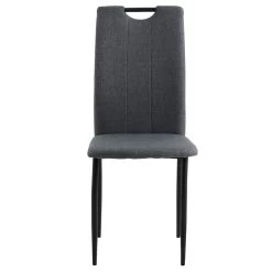 Esszimmerstuhl APOLLO Im 4er Set In Grau/schwarz Mit Stoffbezug -Möbel Verkauf 12275 2 N