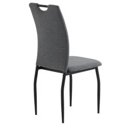 Esszimmerstuhl APOLLO Im 4er Set In Grau/schwarz Mit Stoffbezug -Möbel Verkauf 12275 3 N