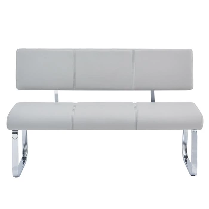 Esszimmerbank VILAS Kunstlederbezug In Hellgrau 2 Esszimmerbank VILAS Kunstlederbezug In Hellgrau – Bild 2