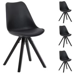 Esszimmerstuhl RETO Im 4er Set In Schwarz