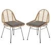 Esszimmerstuhl Gartenstuhl LOBOS Im 2er Set Aus Flechtrattan