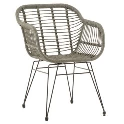 Gartenstuhl PARAMO 2er Set, Polyrattan Geflecht In Grau -Möbel Verkauf 12670 2