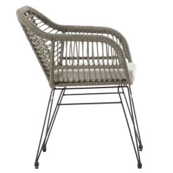 Gartenstuhl PARAMO 2er Set, Polyrattan Geflecht In Grau -Möbel Verkauf 12670 3