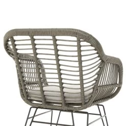 Gartenstuhl PARAMO 2er Set, Polyrattan Geflecht In Grau -Möbel Verkauf 12670 5