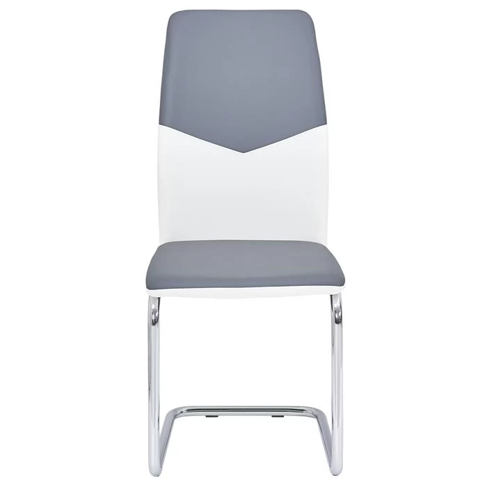 Schwingstuhl LEONA Im 4er Set In Weiß/grau 2 Schwingstuhl LEONA Im 4er Set In Weiß/grau – Bild 2