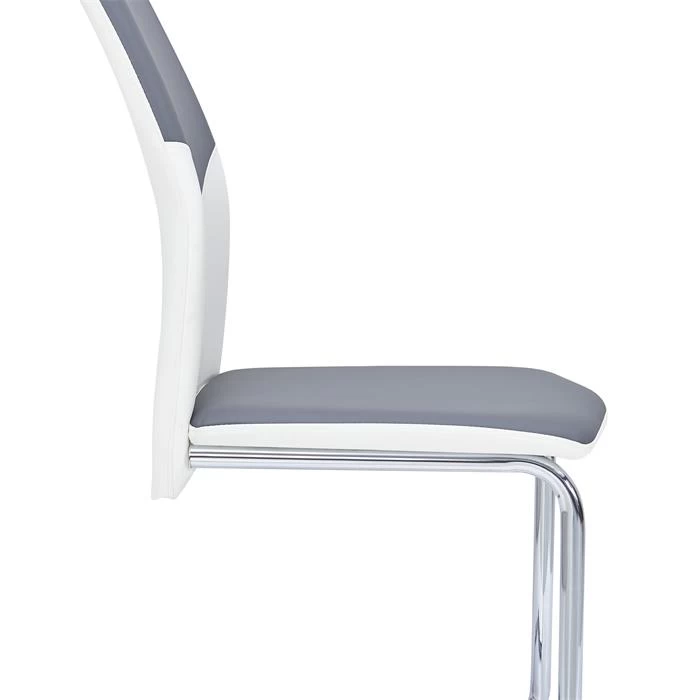 Schwingstuhl LEONA Im 4er Set In Weiß/grau 5 Schwingstuhl LEONA Im 4er Set In Weiß/grau – Bild 5