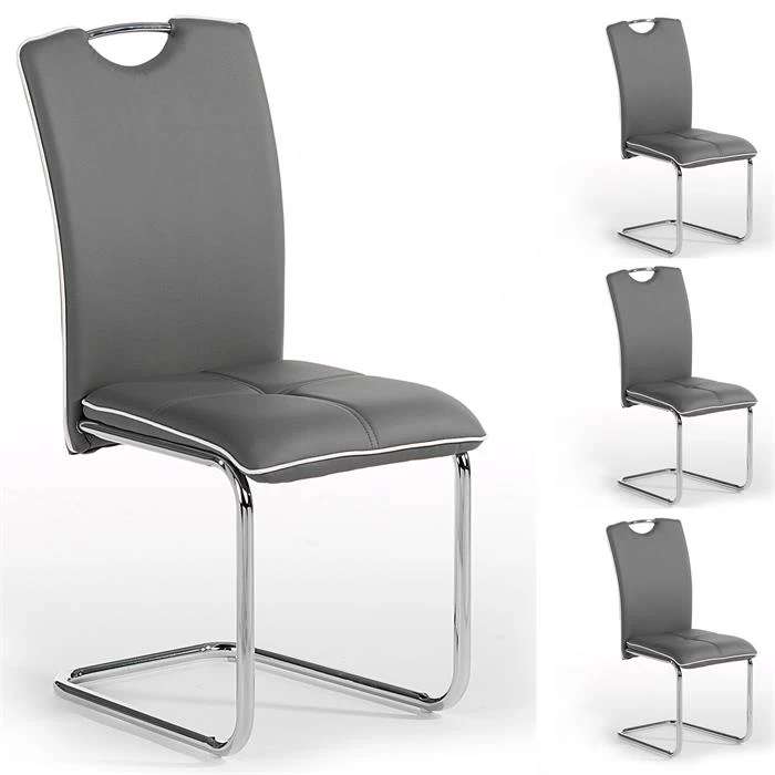 Schwingstuhl ELEONORA Im 4er Set In Grau 1 Schwingstuhl ELEONORA Im 4er Set In Grau