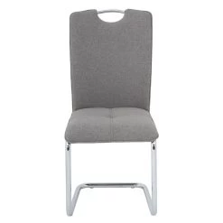 4er Set Schwingstuhl ELEONORA, Stoff Grau -Möbel Verkauf 12837 2