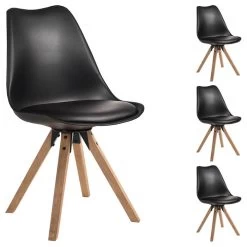 Esszimmerstuhl TYSON Im 4er Set In Schwarz