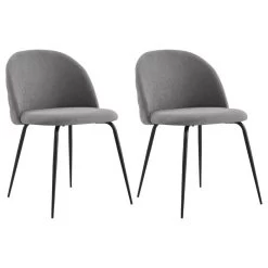 Esszimmerstuhl ARRIBA Im 2er Set In Grau