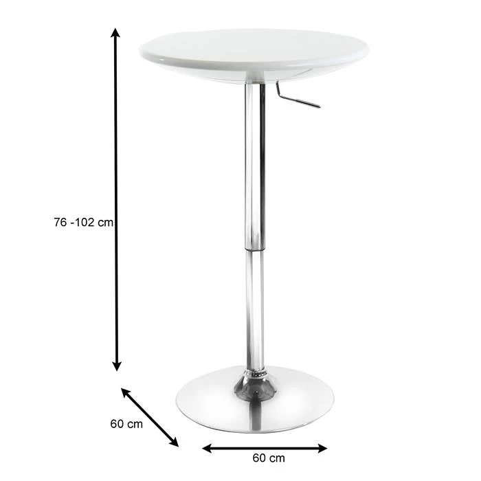 Bartisch Bistrotisch DOMINIK Weiß 4 Bartisch Bistrotisch DOMINIK Weiß – Bild 4