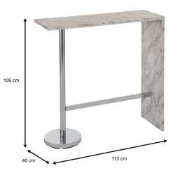 Bartisch RICARDO In Hellgrauer Marmoroptik -Möbel Verkauf 13246 2