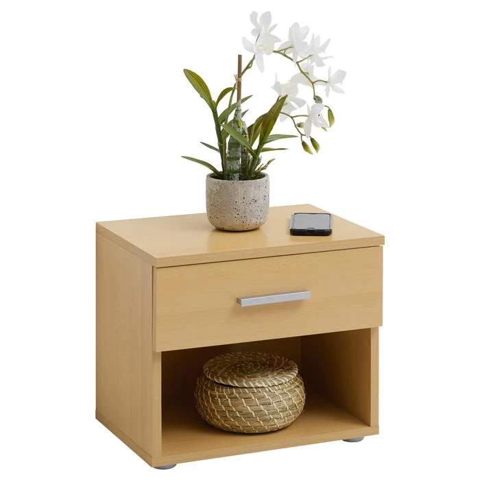 Nachttisch MARY Buchefarben Mit Schublade 1 Nachttisch MARY Buchefarben Mit Schublade