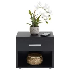 Nachttisch MARY Schwarz Mit Schublade -Möbel Verkauf 13607 2 N1