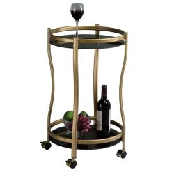 Servierwagen VEGA In Gold/schwarz