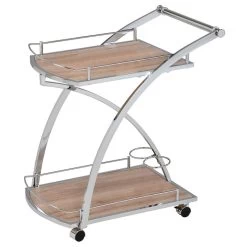 Servierwagen EVOLUTION In Wildeiche Und Chrom -Möbel Verkauf 13808 2