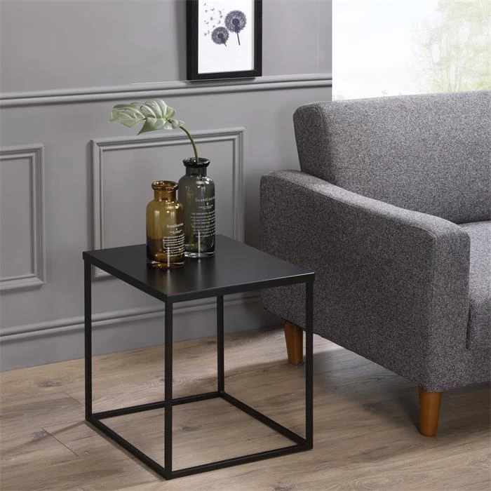 Beistelltisch HILAR 40 X 40 Cm, Schwarz 2 Beistelltisch HILAR 40 X 40 Cm, Schwarz – Bild 2