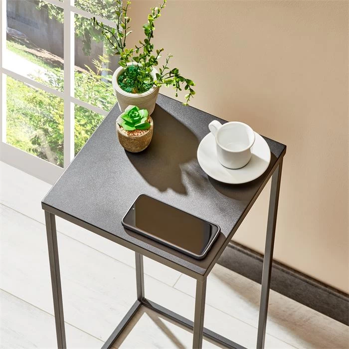 Blumenständer FLORA Aus Metall Tischplatte In Schwarz 3 Blumenständer FLORA Aus Metall Tischplatte In Schwarz – Bild 3