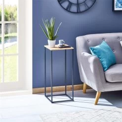 Blumenständer FLORA Aus Metall Tischplatte In Wildeiche -Möbel Verkauf 13857 AC0