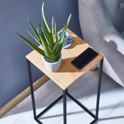 Blumenständer FLORA Aus Metall Tischplatte In Wildeiche -Möbel Verkauf 13857 AC2