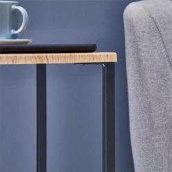 Blumenständer FLORA Aus Metall Tischplatte In Wildeiche -Möbel Verkauf 13857 AC5