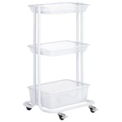Küchenwagen VALIENTE Mit 3 Körben In Weiß