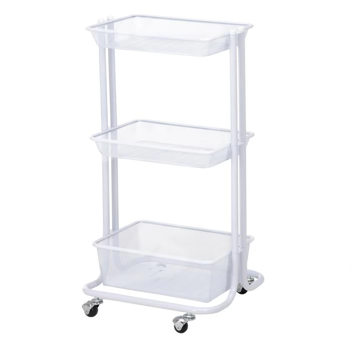 Küchenwagen VALIENTE Mit 3 Körben In Weiß 2 Küchenwagen VALIENTE Mit 3 Körben In Weiß – Bild 2