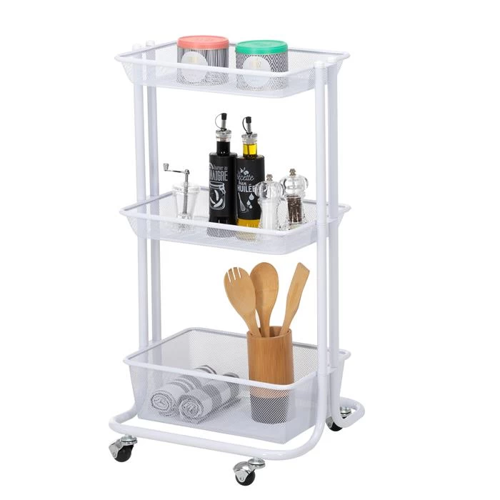 Küchenwagen VALIENTE Mit 3 Körben In Weiß 5 Küchenwagen VALIENTE Mit 3 Körben In Weiß – Bild 5