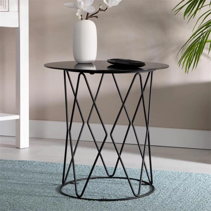 Beistelltisch MADESIS Rund, In Schwarz 5 Beistelltisch MADESIS Rund, In Schwarz – Bild 5