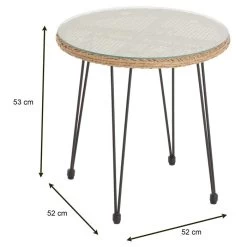 Beistelltisch PARAMO Mit Glasplatte -Möbel Verkauf 13945 5