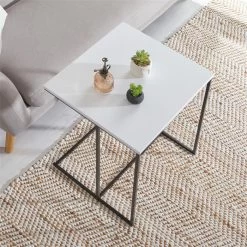 Beistelltisch VITORIO Rechteckig In Weiß/schwarz 8 Beistelltisch VITORIO Rechteckig In Weiß/schwarz -Möbel Verkauf 13958 AC3