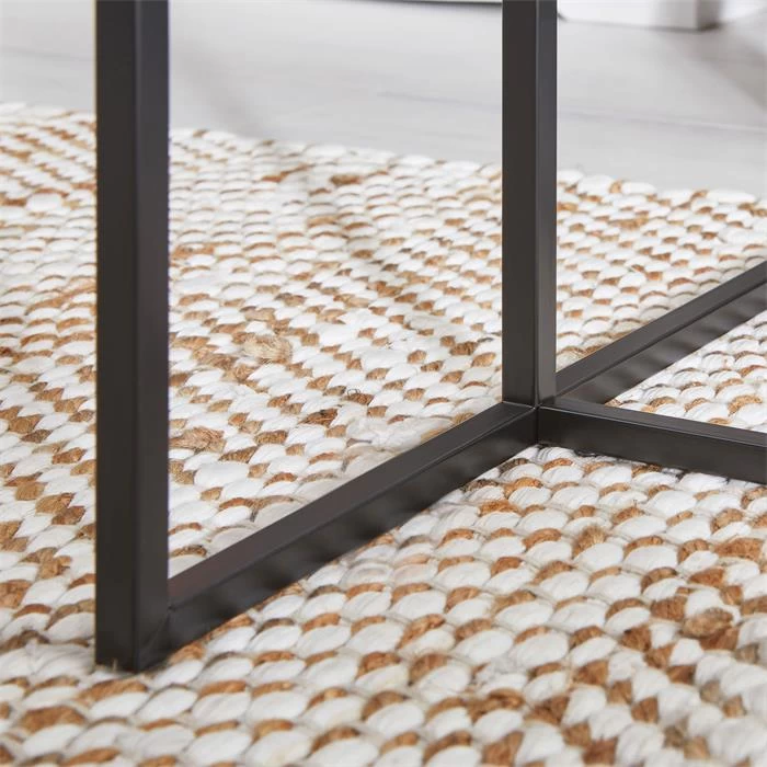 Beistelltisch VITORIO Rechteckig In Weiß/schwarz 5 Beistelltisch VITORIO Rechteckig In Weiß/schwarz – Bild 5