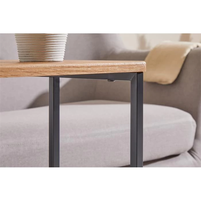 Beistelltisch VITORIO Rechteckig In Wildeiche/schwarz 5 Beistelltisch VITORIO Rechteckig In Wildeiche/schwarz – Bild 5