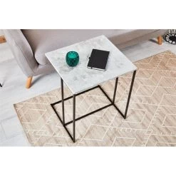 Beistelltisch VITORIO Rechteckig In Betonoptik/schwarz -Möbel Verkauf 13962 A3