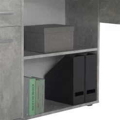 Eckschreibtisch CARMEN Mit Regalteil, Betonoptik -Möbel Verkauf 14705 5 N2