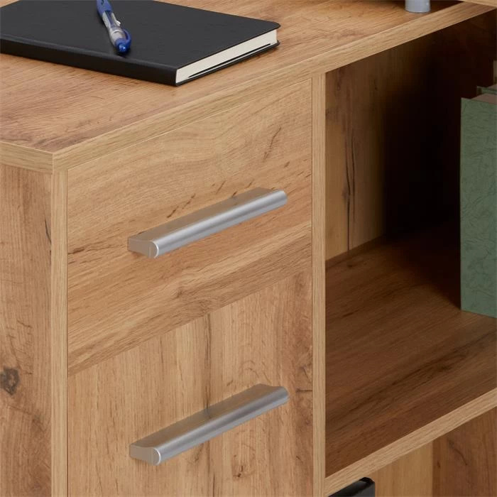 Eckschreibtisch ISOTTA Mit Regal In Wildeiche 3 Eckschreibtisch ISOTTA Mit Regal In Wildeiche – Bild 3