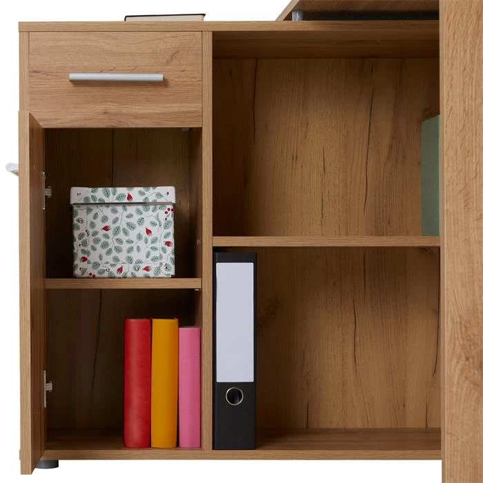 Eckschreibtisch ISOTTA Mit Regal In Wildeiche 6 Eckschreibtisch ISOTTA Mit Regal In Wildeiche – Bild 6