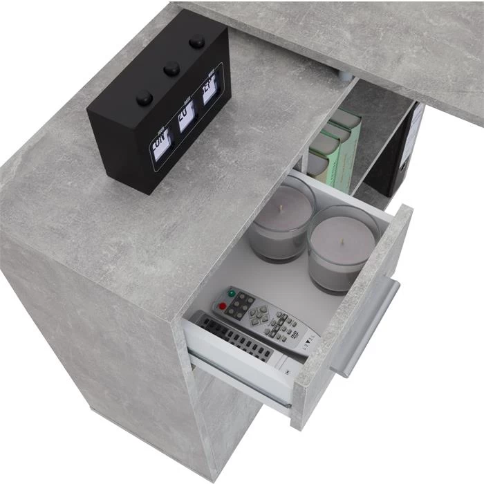 Eckschreibtisch ISOTTA Mit Regal In Betonoptik 5 Eckschreibtisch ISOTTA Mit Regal In Betonoptik – Bild 5