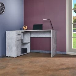 Eckschreibtisch ISOTTA Mit Regal In Betonoptik 8 Eckschreibtisch ISOTTA Mit Regal In Betonoptik -Möbel Verkauf 14729 A0 2N