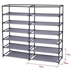 Stoffregal Schuhregal VIOLA, 12 Böden 8 Stoffregal Schuhregal VIOLA, 12 Böden -Möbel Verkauf 16115 2 N1