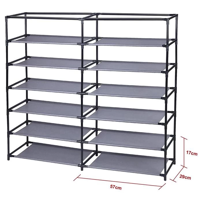 Stoffregal Schuhregal VIOLA, 12 Böden 3 Stoffregal Schuhregal VIOLA, 12 Böden – Bild 3