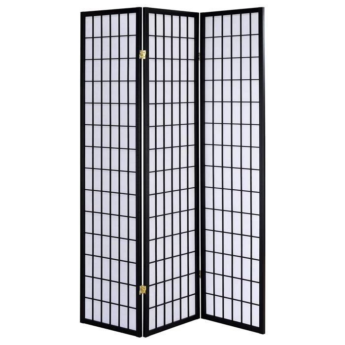 Paravent , Spanische Wand , Raumteiler, Schwarz 1 Paravent , Spanische Wand , Raumteiler, Schwarz
