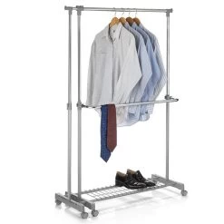 Rollgarderobe LONDON Chrom/grau Höhenverstellbar 7 Rollgarderobe LONDON Chrom/grau Höhenverstellbar -Möbel Verkauf 18230 2 N1