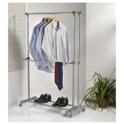 Rollgarderobe LONDON Chrom/grau Höhenverstellbar 9 Rollgarderobe LONDON Chrom/grau Höhenverstellbar -Möbel Verkauf 18230 4