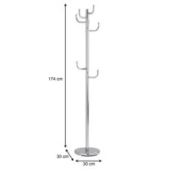 Kleiderständer MILA Mit 8 Kleiderhaken In Chrom 10 Kleiderständer MILA Mit 8 Kleiderhaken In Chrom -Möbel Verkauf 18239 4 N