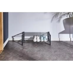 Schuhregal DUBLIN Mit 2 Böden In Grau -Möbel Verkauf 18463 A1