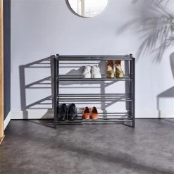 Schuhregal DUBLIN Mit 4 Böden In Grau -Möbel Verkauf 18469 A0 N2