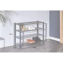 Schuhregal DUBLIN Mit 4 Böden In Grau -Möbel Verkauf 18469 A7