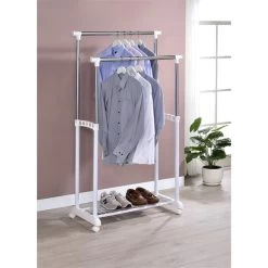 Garderobenwagen GROSSO, Höhenverstellbar Weiß 7 Garderobenwagen GROSSO, Höhenverstellbar Weiß -Möbel Verkauf 1846 2 N1