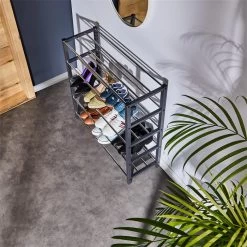 Schuhregal DUBLIN Mit 5 Böden In Grau -Möbel Verkauf 18472 A0 N2